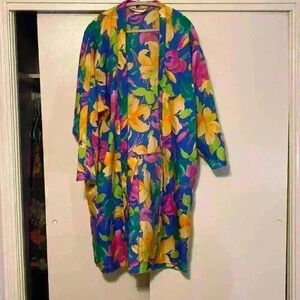 Vintage 60’s LRothchild San Francisco Floral long duster with pockets!!!